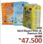 Promo Harga OTO Adult Diapers M10, L8, XL6  - Alfamidi