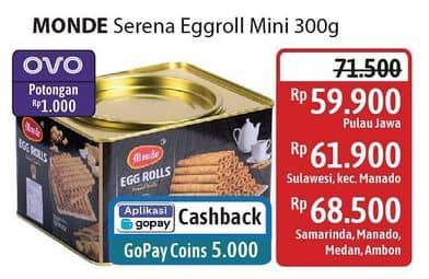 Promo Harga Monde Serena Egg Roll 300 gr - Alfamidi