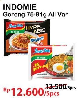 Promo Harga INDOMIE Mi Goreng All Variants 80 gr - Alfamart