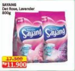 Promo Harga Sayang Detergent Powder Lavender, Rose 800 gr - Alfamart