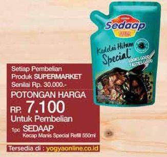 Promo Harga SEDAAP Kecap Manis Kedelai Hitam Special 550 ml - Yogya