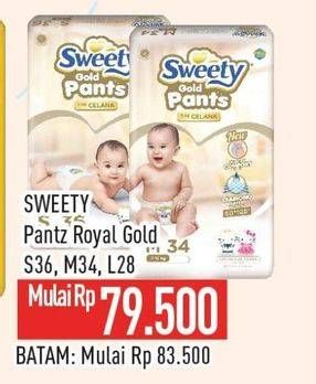 Promo Harga Sweety Gold Pants S36, M34, L28 28 pcs - Hypermart