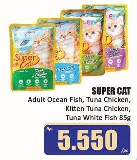Promo Harga Super Cat Makanan Kucing Adult Ocean Fish, Tuna Chicken, KItten Tuna Chicken, KItten Tuna White Fish 85 gr - Hari Hari