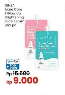 Promo Harga Ginza Face Serum Acne Care, Glow Up Brightening 8 ml - Indomaret