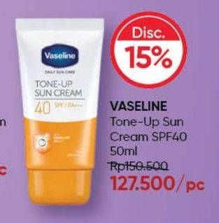 Promo Harga Vaseline Daily Sun Care Tone Up SPF40 50 ml - Guardian