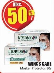 Promo Harga Wings Care Protector Daily Masker Kesehatan 50 pcs - Hari Hari