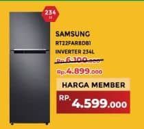 Promo Harga Samsung RT22FARBDB1/SE Kulkas 2 Pintu dengan Digital Inverter 234L   - Yogya