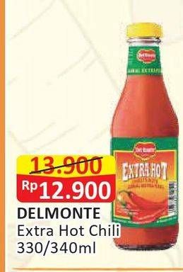 Promo Harga DEL MONTE Sauce Extra Hot Chilli 340 ml - Alfamart