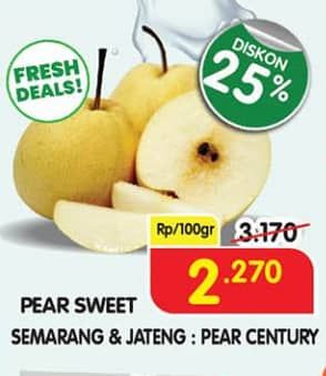 Promo Harga Pear Sweet per 100 gr - Superindo