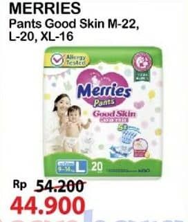 Promo Harga Merries Pants Good Skin XL16, M22, L20 16 pcs - Alfamart