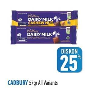 Promo Harga Cadbury Dairy Milk All Variants 60 gr - Hypermart