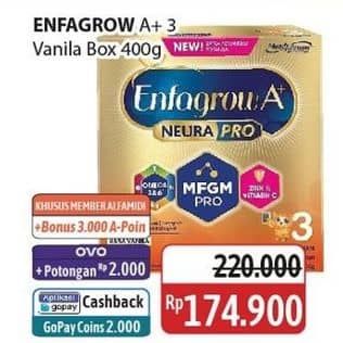 Promo Harga Enfagrow A+3 Susu Bubuk Vanilla 400 gr - Alfamidi
