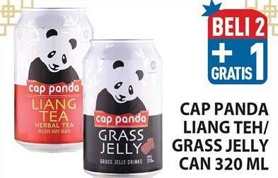 Promo Harga CAP PANDA Minuman Kesehatan Grass Jelly, Liang Tea 320 ml - Hypermart