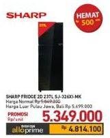 Promo Harga Sharp SJ-326XI-MK | Kulkas 2 Pintu  - Carrefour