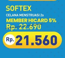 Promo Harga Softex Celana Menstruasi All Size 2 pcs - Hypermart