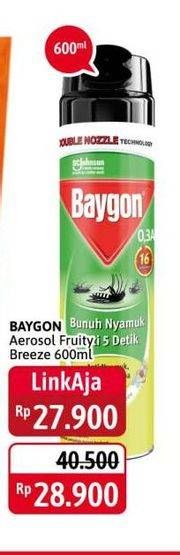 Promo Harga BAYGON Insektisida Spray Fruity Breeze 600 ml - Alfamidi