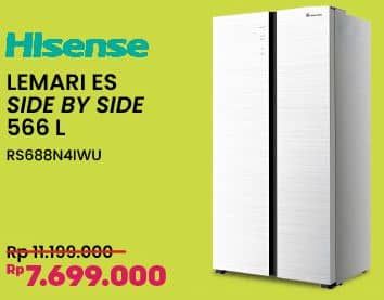 Promo Harga Hisense RS688N4IWU/WH  - COURTS