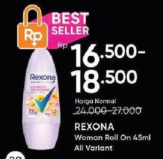 Promo Harga Rexona Deo Roll On All Variants 45 ml - Guardian