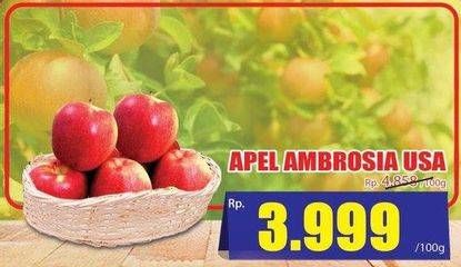 Promo Harga Apel USA Ambrosia per 100 gr - Hari Hari
