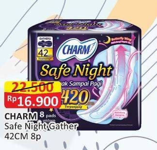 Promo Harga Charm Safe Night Gathers 42cm 8 pcs - Alfamart