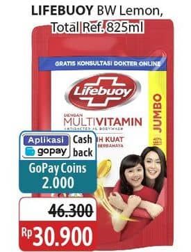 Promo Harga Lifebuoy Body Wash Lemon Fresh, Total 10 850 ml - Alfamidi