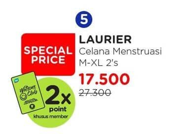 Promo Harga Laurier Celana Menstruasi M-XL 2 pcs - Watsons