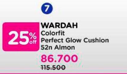 Promo Harga Wardah Colorfit Perfect Glow Cushion 52N Almond  - Watsons