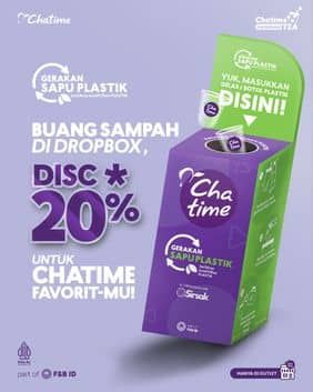 Promo Harga Buang Sampah di Dropbox Disc 20%  - Chatime