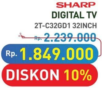 Promo Harga Sharp 2T-C32GD1500i  - Hypermart