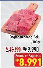Promo Harga Daging Rendang Sapi Beku per 100 gr - Hypermart