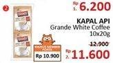 Promo Harga Kapal Api Grande White Coffee per 10 sachet 20 gr - Alfamidi
