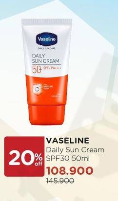 Promo Harga VASELINE Daily Sun Care Sun Cream SPF50 50 ml - Watsons