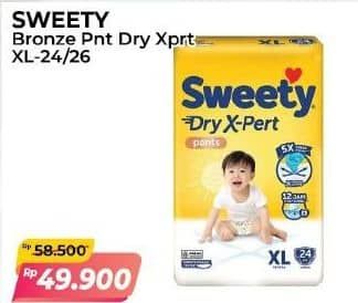 Promo Harga Sweety Bronze Pants Dry X-Pert XL24, XL26 24 pcs - Alfamart