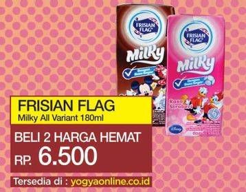 Promo Harga FRISIAN FLAG Susu UHT Milky All Variants per 2 pcs 180 ml - Yogya