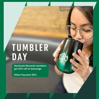 Promo Harga Get 50% off on beverage  - Starbucks