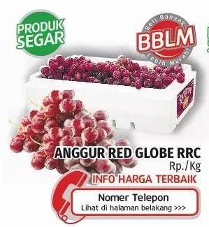 Promo Harga Anggur Red Globe Cina  - Lotte Grosir