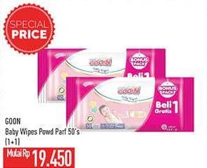 Promo Harga Goon Baby Wipes Powdery Parfume 50 sheet - Hypermart