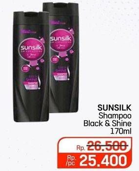 Promo Harga Sunsilk Shampoo Black Shine 170 ml - Lotte Grosir