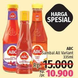 Promo Harga ABC Sambal All Variants 335 ml - LotteMart