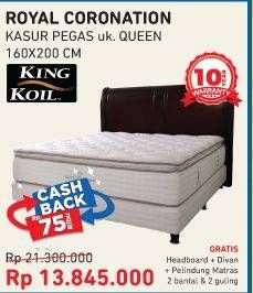 Promo Harga KING KOIL Royal Coronation Mattress 160x200cm  - Courts