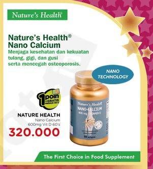 Promo Harga NATURES HEALTH Nano Calcium 60 pcs - Watsons