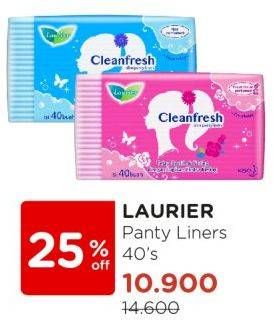 Promo Harga Laurier Pantyliner Cleanfresh NonPerfumed, Perfumed 40 pcs - Watsons