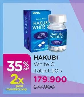 Promo Harga SATO Hakubi White C Suplemen Makanan 90 pcs - Watsons