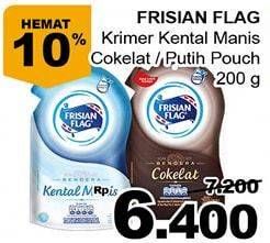 Promo Harga FRISIAN FLAG Susu Kental Manis Putih, Cokelat 200 gr - Giant