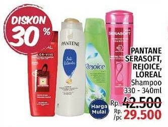 Promo Harga PANTENE/SERASOFT/REJOICE/LOREAL Shampoo 330ml/340ml  - LotteMart