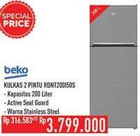 Promo Harga BEKO RDNT 200I50 S Refrigerator  - Hypermart