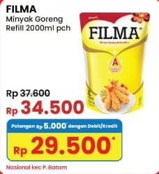 Promo Harga Filma Minyak Goreng 2000 ml - Indomaret