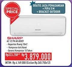 Promo Harga SHARP AH-A5VEY | AC 1/2PK  - Hypermart