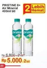 Promo Harga PRISTINE 8 Air Mineral per 2 botol 400 ml - Indomaret