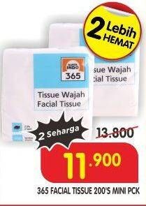 Promo Harga 365 Facial Tissue 200 sheet - Superindo